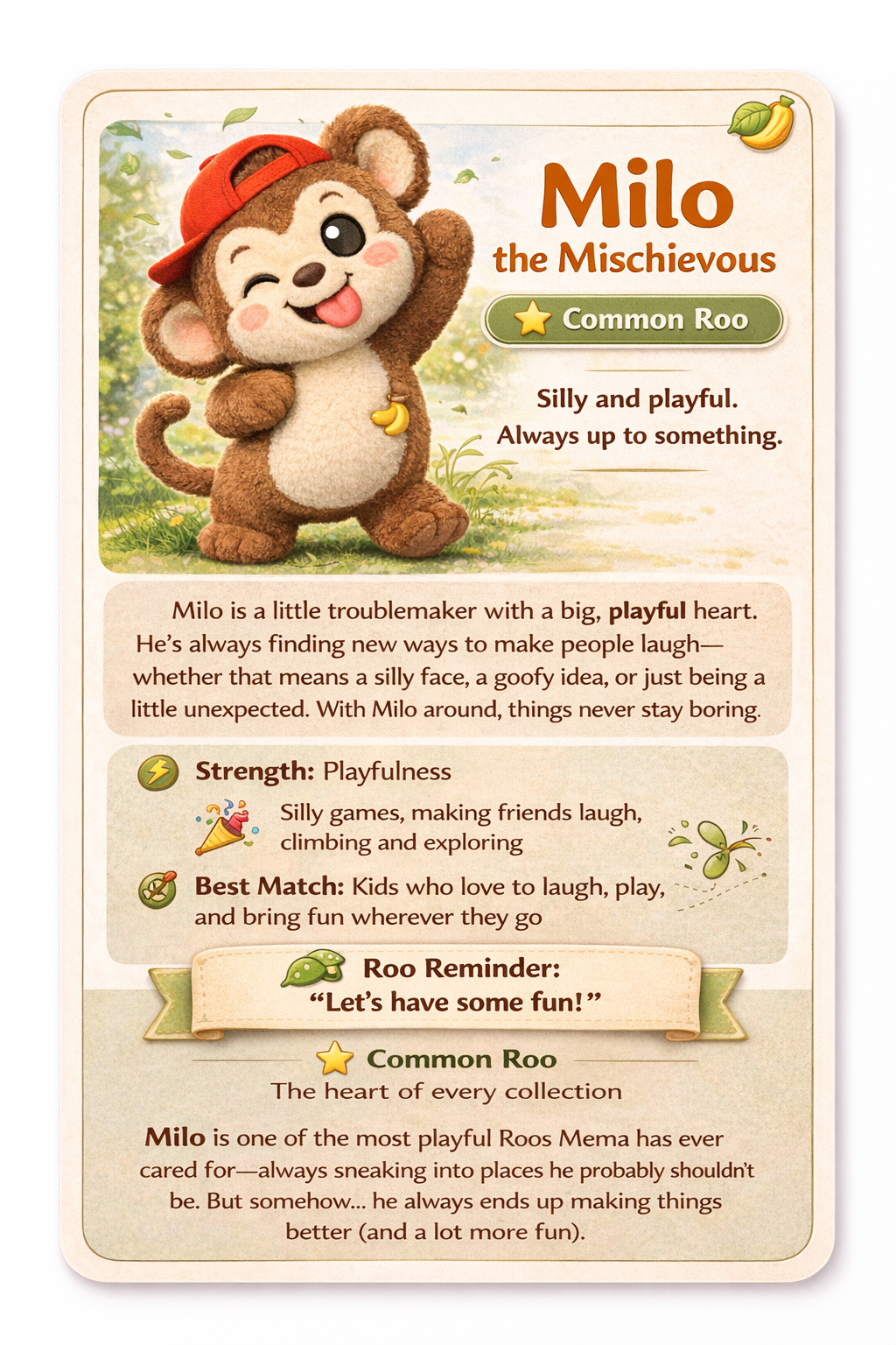 🐵 Milo the Mischievous 🍌